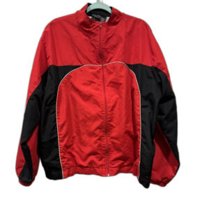 Vintage Bobbie Brooks Windbreaker Red Black Zip Up Workout Jacket Women 22W 3XL